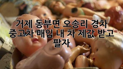거제 동부면 오송리 경차 중고차 매입: 내 차, 제값 받고 팔자!