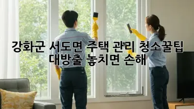 강화군 서도면🏡 주택 관리 청소🧹꿀팁 대방출! 놓치면 손해!